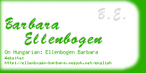 barbara ellenbogen business card